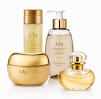Lily – Coffret 4 Produits Parfumés Eau de Parfum, Crème Parfumée, Huile, Savon de bain