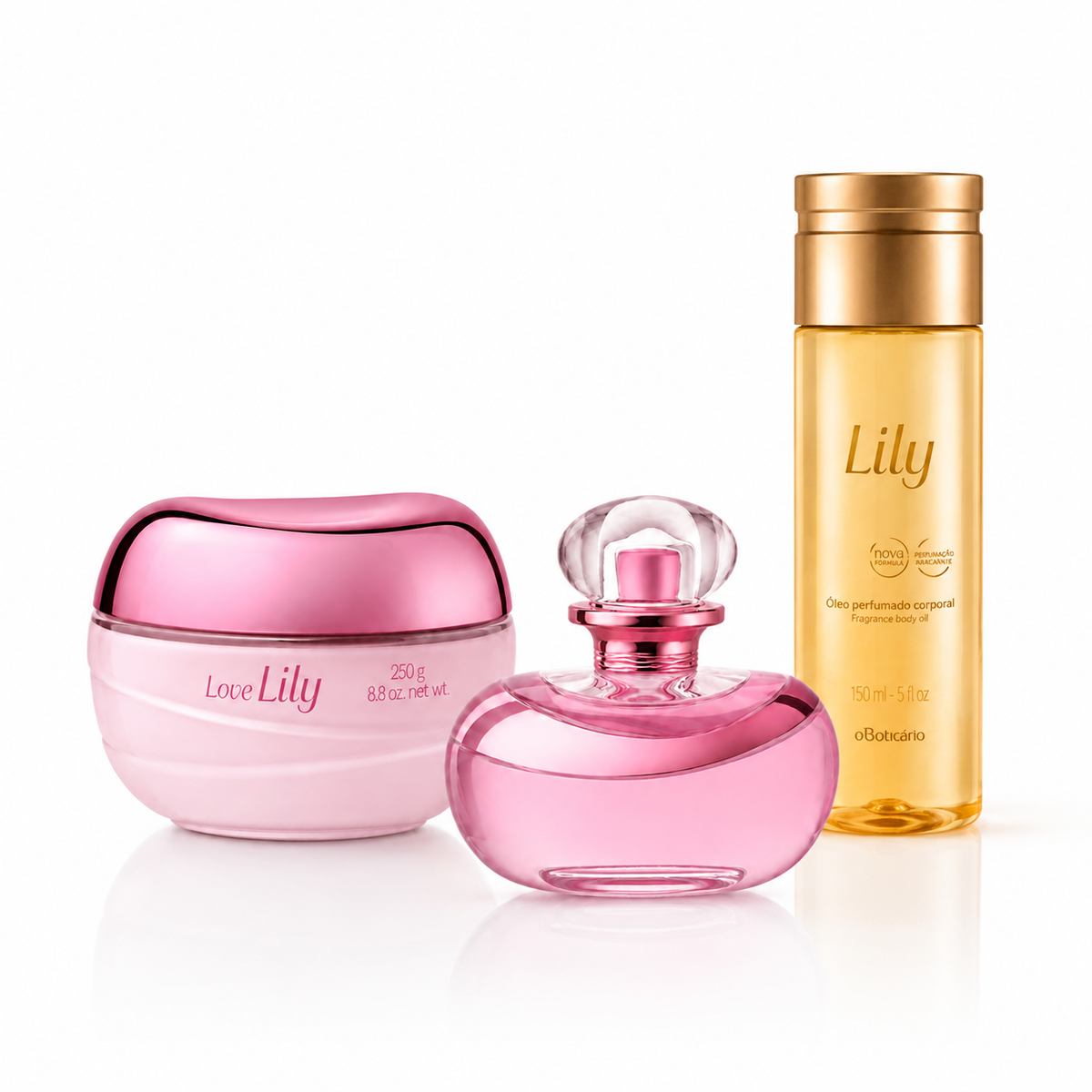 Trio Lily – Eau de Parfum, Crème & Huile Parfumée | 6 Senteurs au Choix