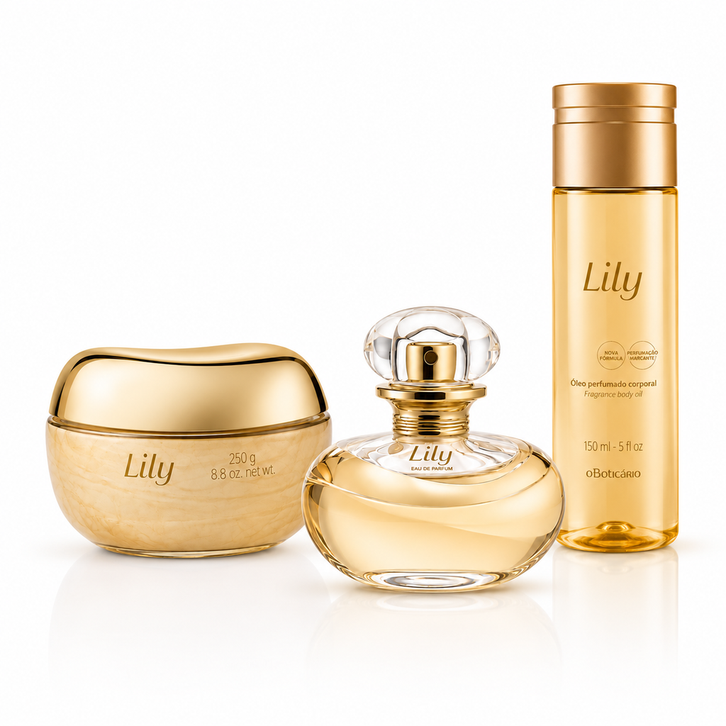 Trio Lily – Eau de Parfum, Crème & Huile Parfumée | 6 Senteurs au Choix