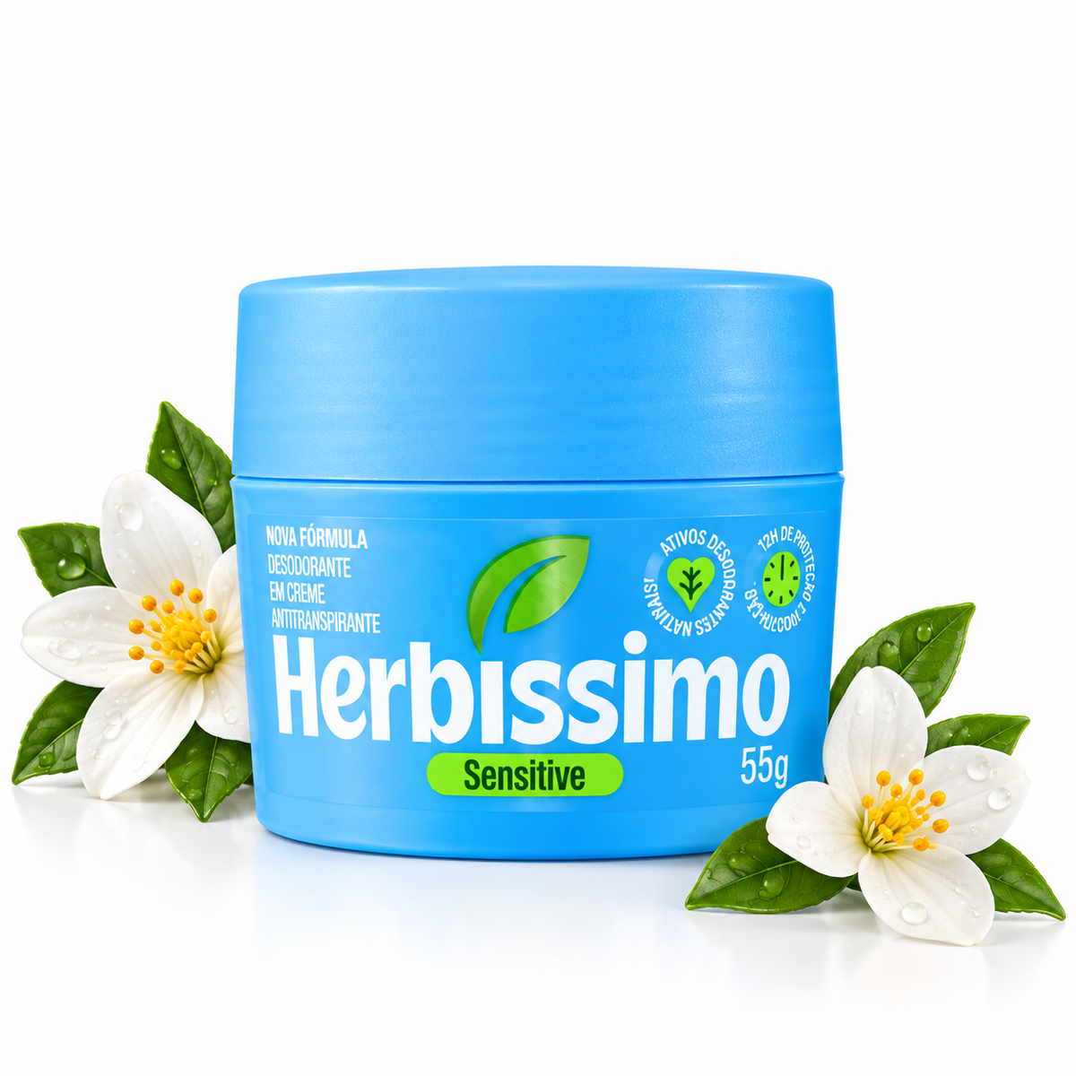 Déodorant Crème Antitranspirant Herbíssimo Sensitive – 55 g