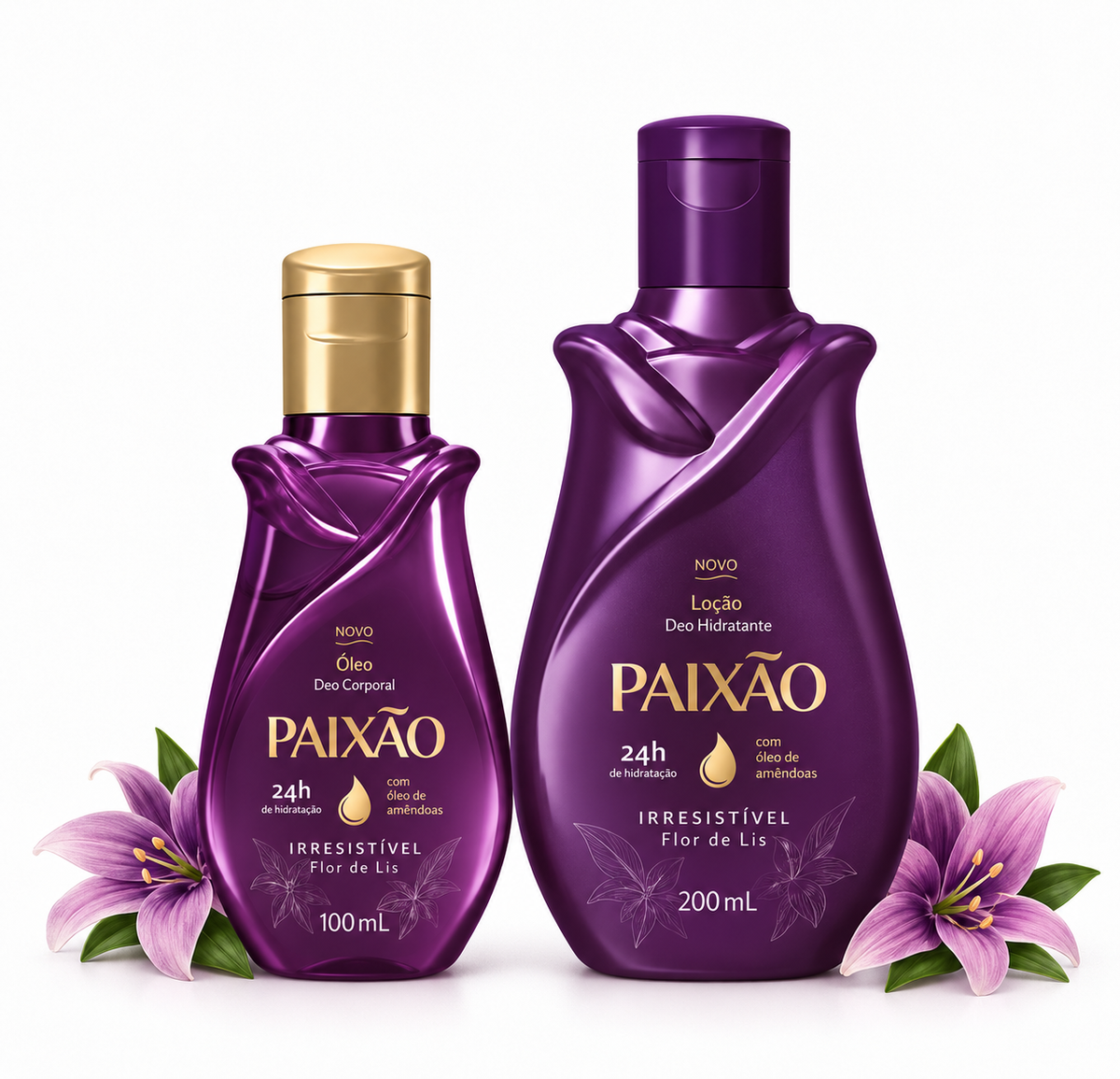 Paixão – Crème & Huile Irresistível Flor de Lis – 200 ml + 100 ml