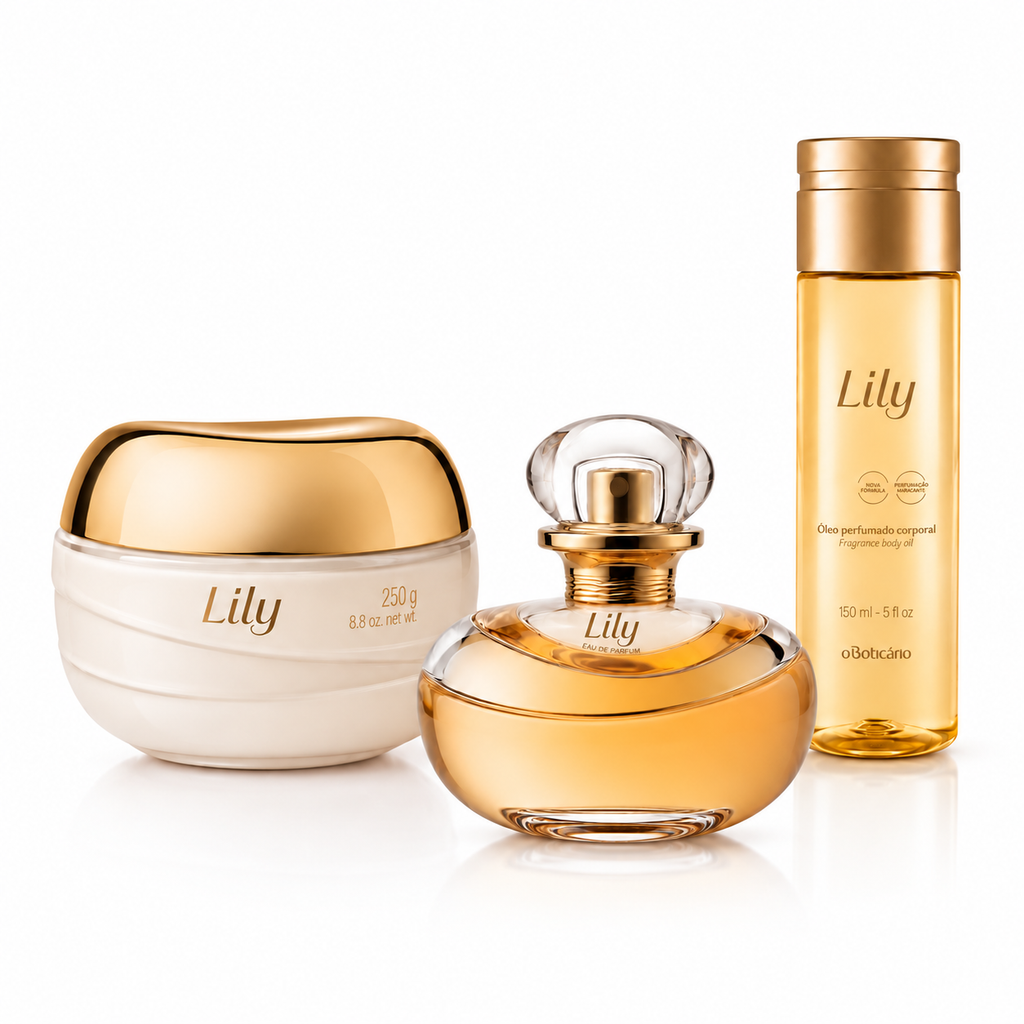 Trio Lily – Eau de Parfum, Crème & Huile Parfumée | 6 Senteurs au Choix