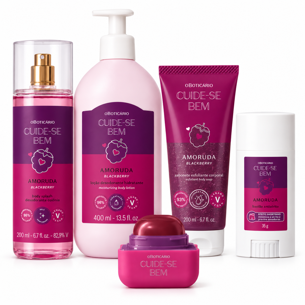 O Boticário Cuide-se Bem Amoruda Blackberry – Coffret Body Splash + Lotion Hydratante